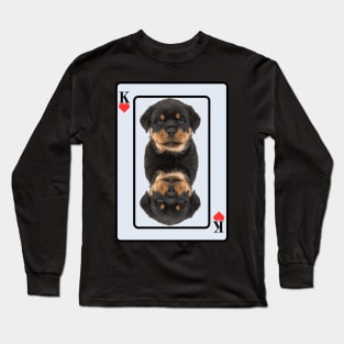 Rottweiler King Of Hearts Long Sleeve T-Shirt